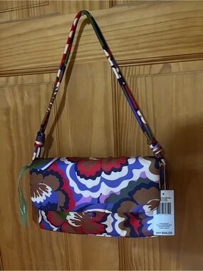 Colorful Floral Print Shoulder Bag - Multi